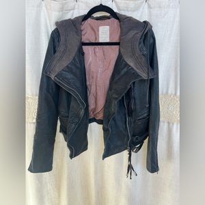 Free People vegan leather jacket